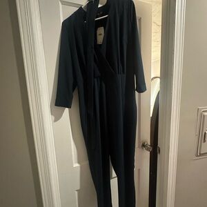 Banana Republic Black Wrap Jumpsuit with Long Sleeves
